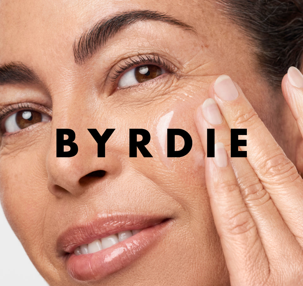 Byrdie feature: applying a serum near the eye