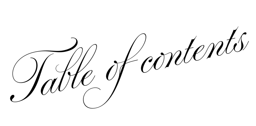 Table of contents